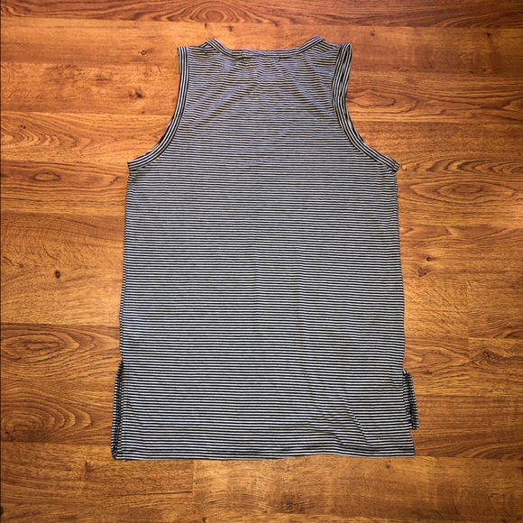 Bluenotes Black & White Horizontal Striped Tank Top - Picture 3 of 3